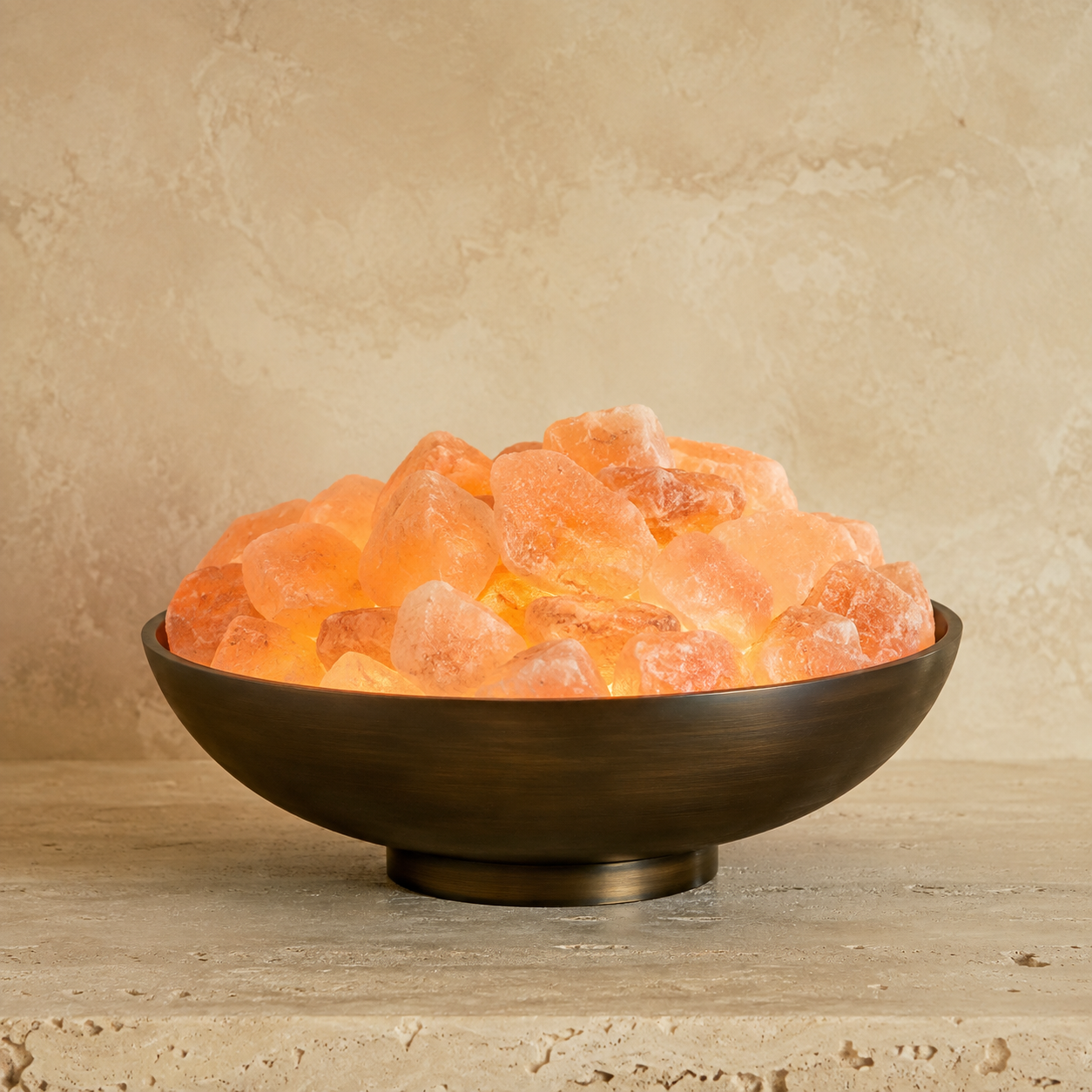 Solis Himalayan salt fire bowl lamp